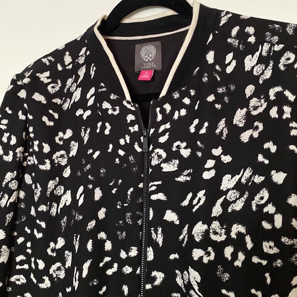 Black and white leopard varsity jacket - Picture 2 of 5